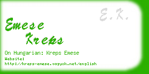 emese kreps business card